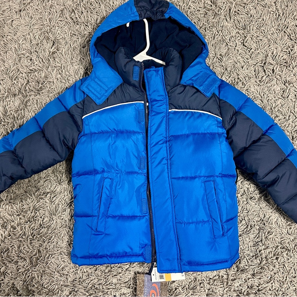 Blue and Navy Puffer Jacket